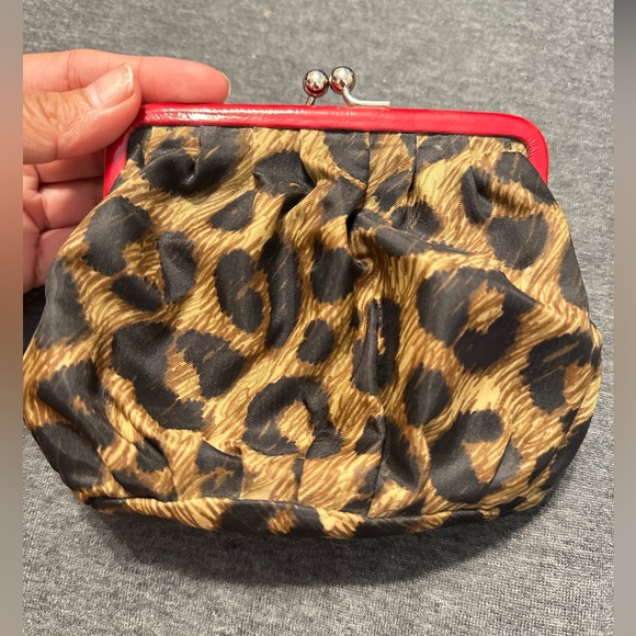 Brighton Vintage Leopard Print Coin Purse/Clutch, Brown & Black - Picture 3 of 6